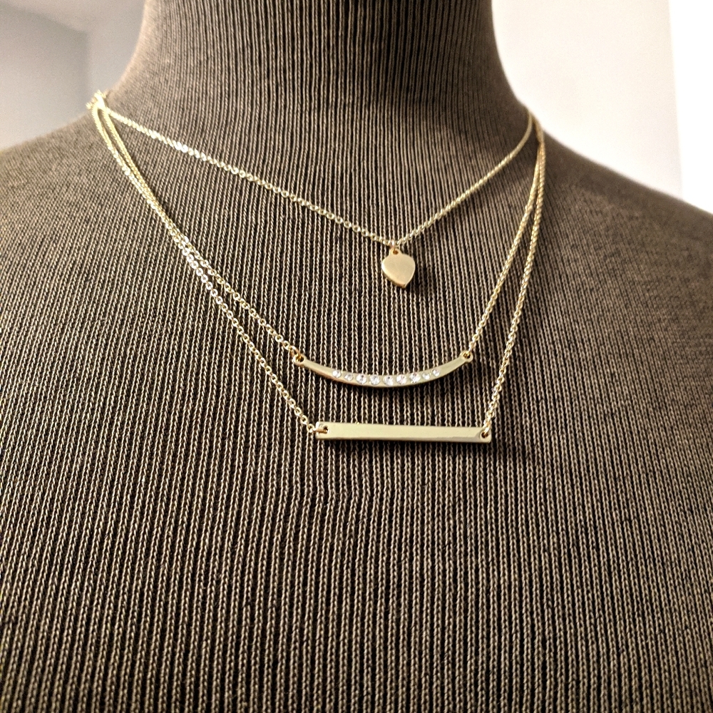 Triple Layered Gold Necklace